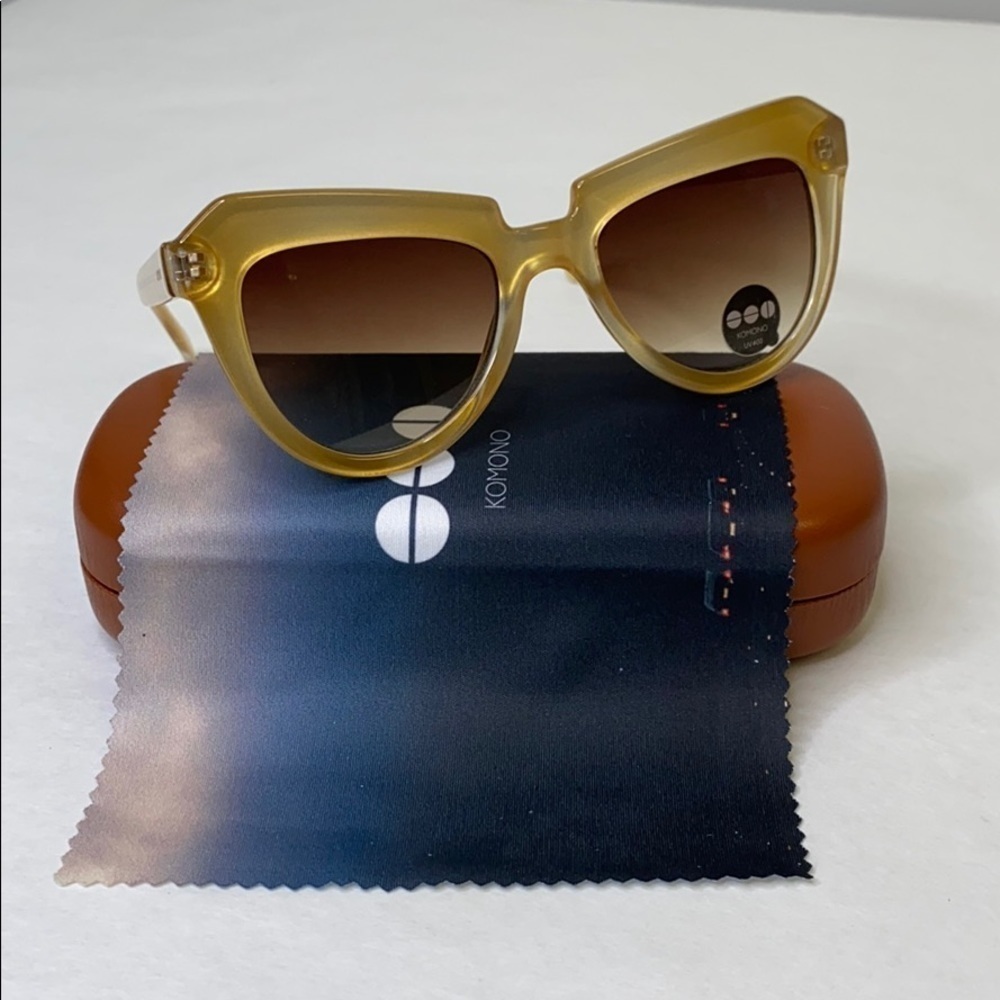 KOMONO sunglasses Stella Gold NEW cat eye - Picture 6 of 13